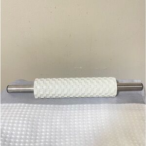 PME Rolling Pin Deep Impression Basket Weave 10".